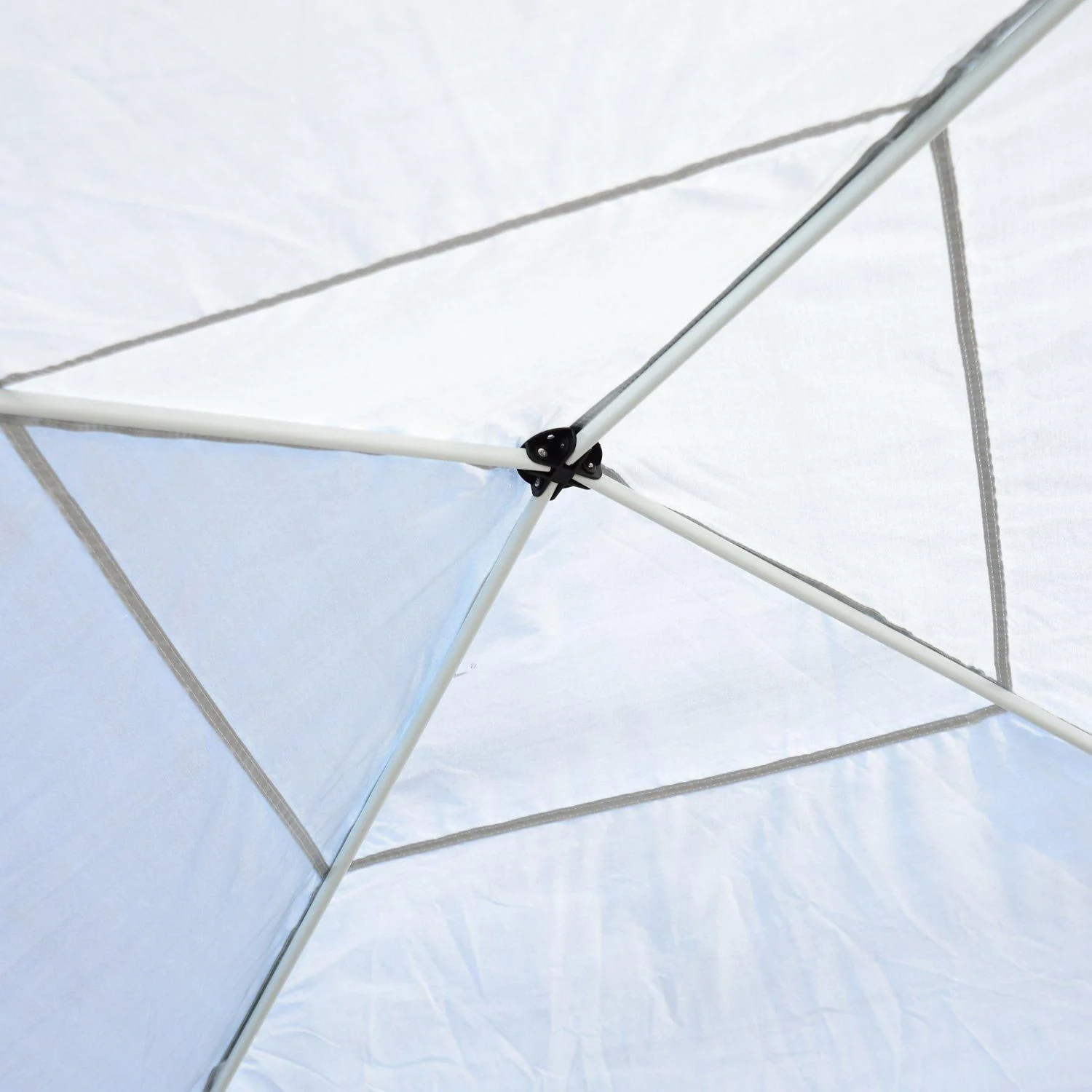 Faltpavillon Faltzelt mit Seitenwänden 3x3m Weiß - 6