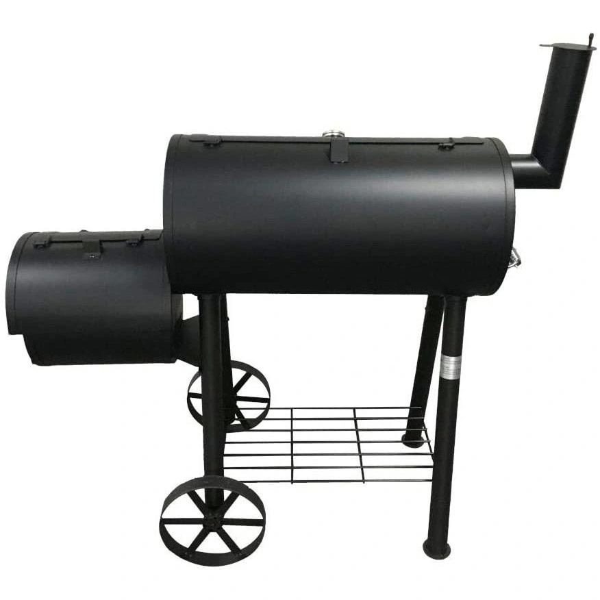 Holzkohlegrill Smoker Edmonton 121x122x55cm Schwarz - 7