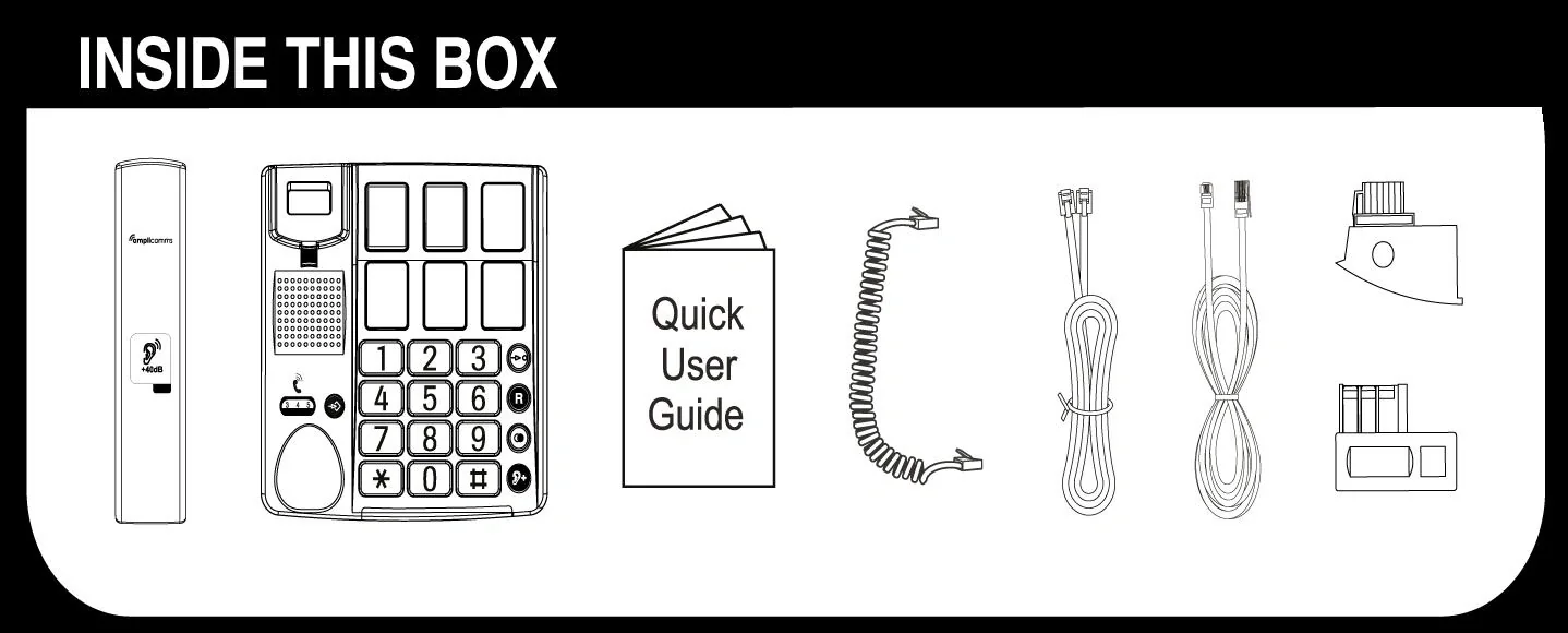 Großtastentelefon mit 6 Bildwahltasten - 6