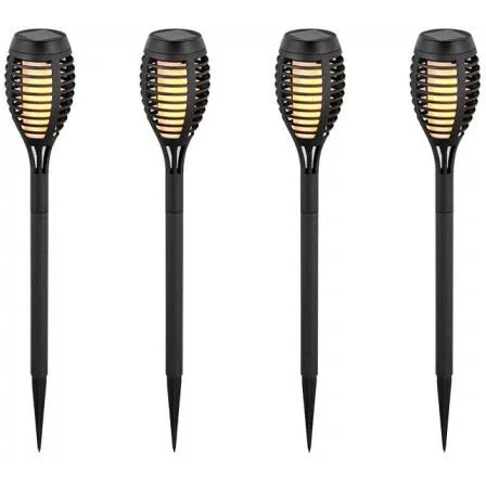 VT-724-4 LED Solar Taschenlampe - Gartenbeleuchtung mit Solarenergie - 4 Stück - 3