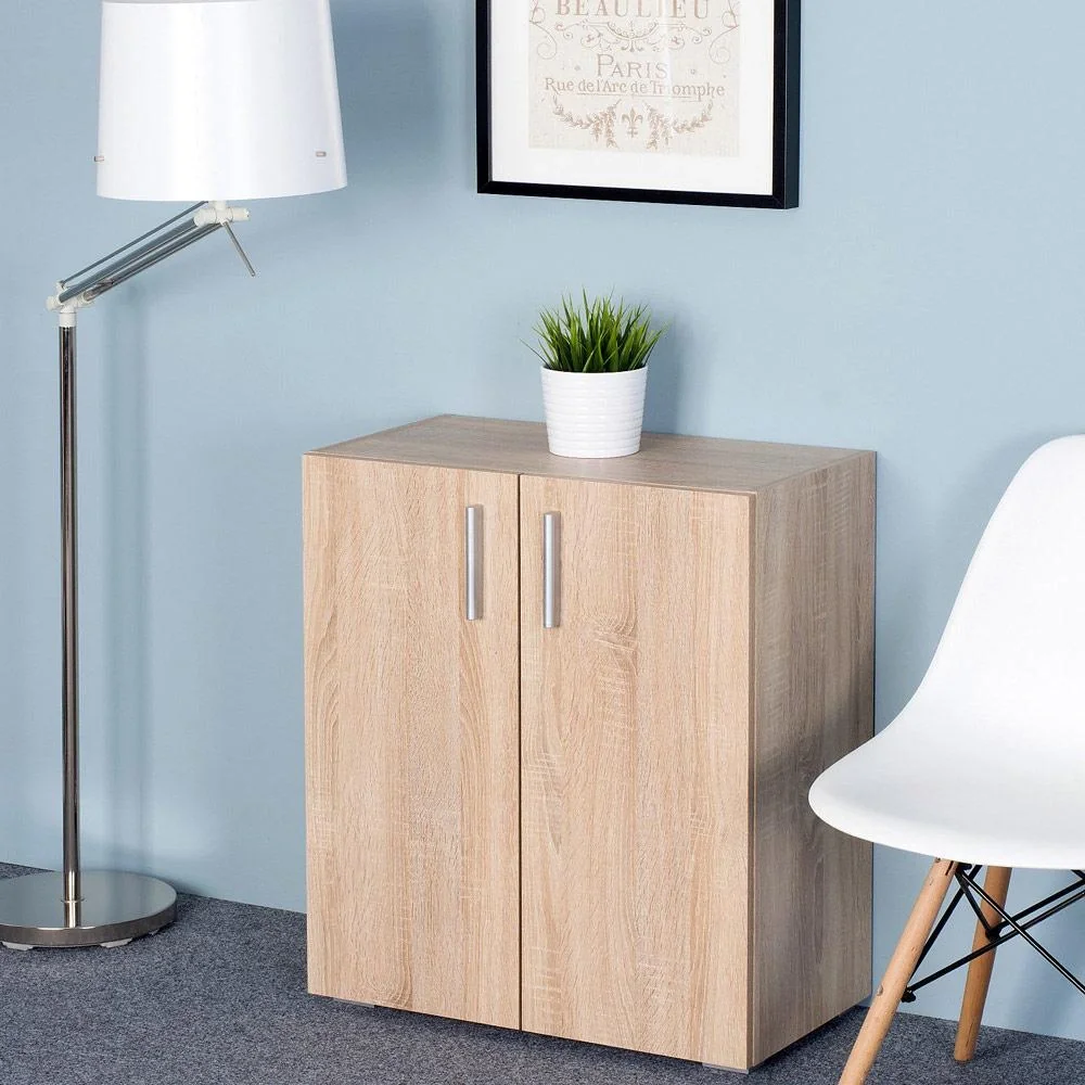 Multifunktionsschrank Eiche - 2 Fächer - 4