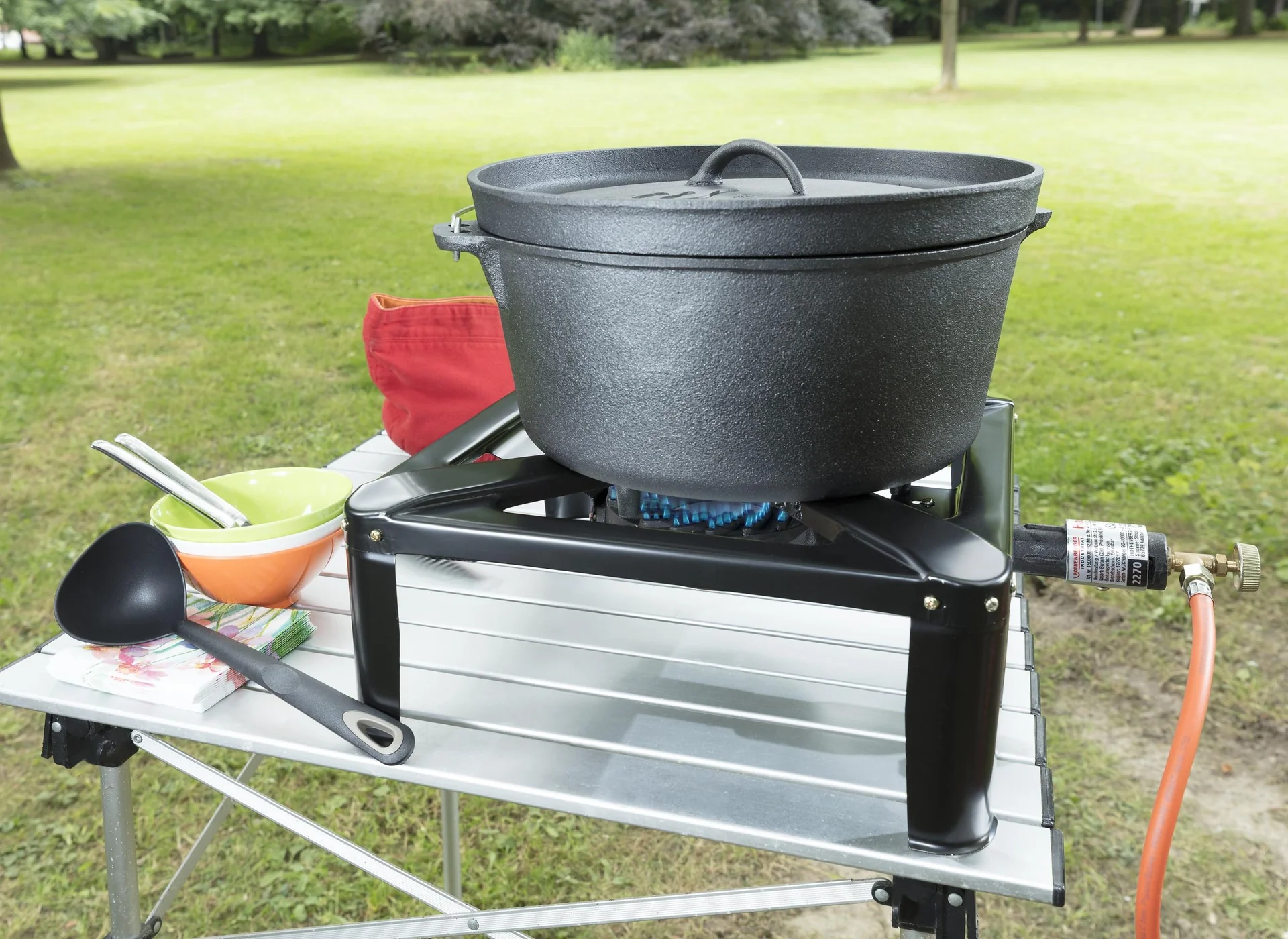 Hockerkocher inkl. Schlauch und Regler - 8