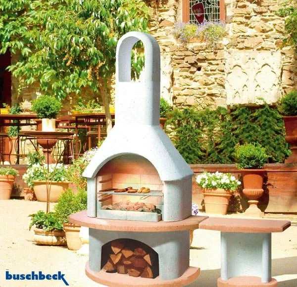 Garten Grillkamin CARMEN mit Tisch GEORGIA - 1