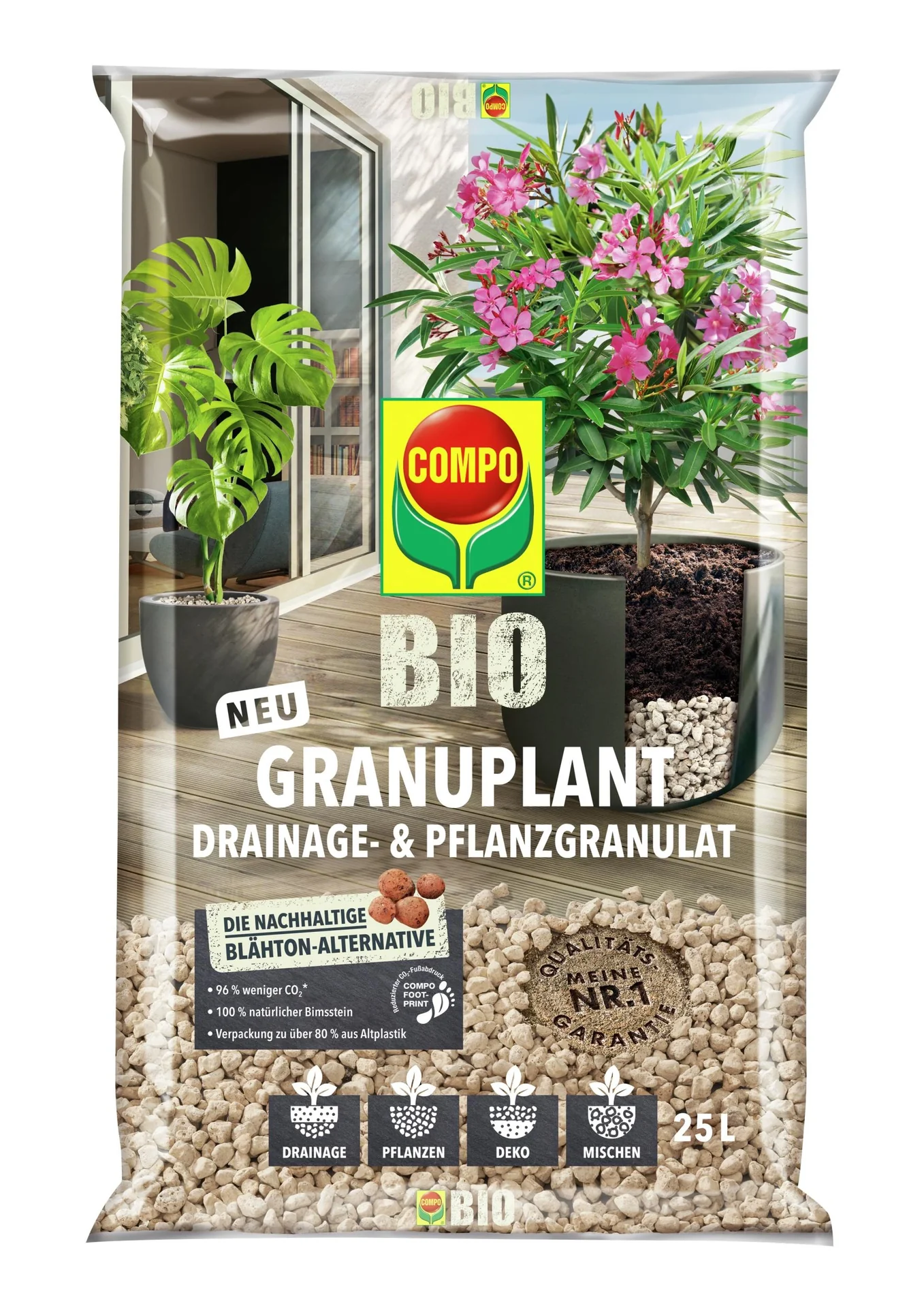 BIO GRANUPLANT Drainage- & Pflanzgranulat 25 Liter - 1