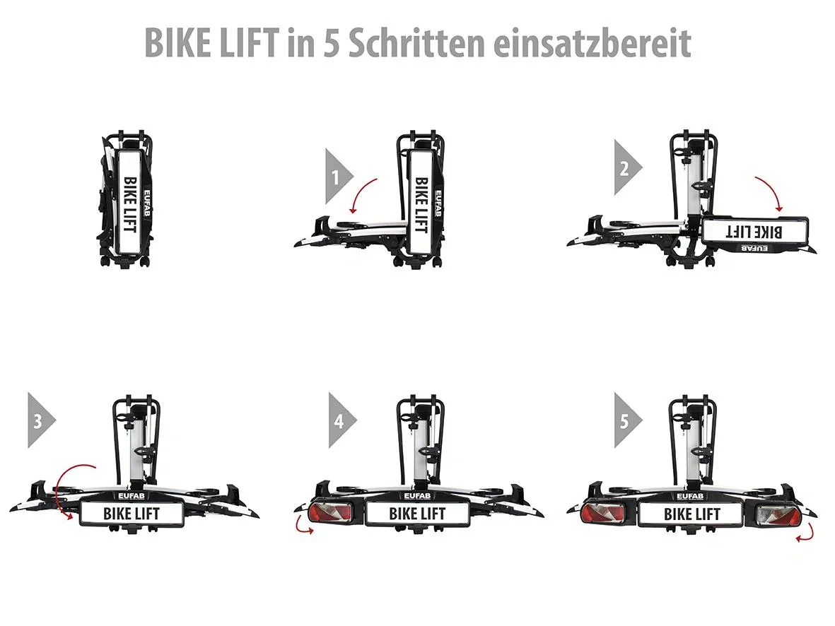 Heckträger "Bike-Lift" für Anhängerkupplung, 2 Fahrräder - 8