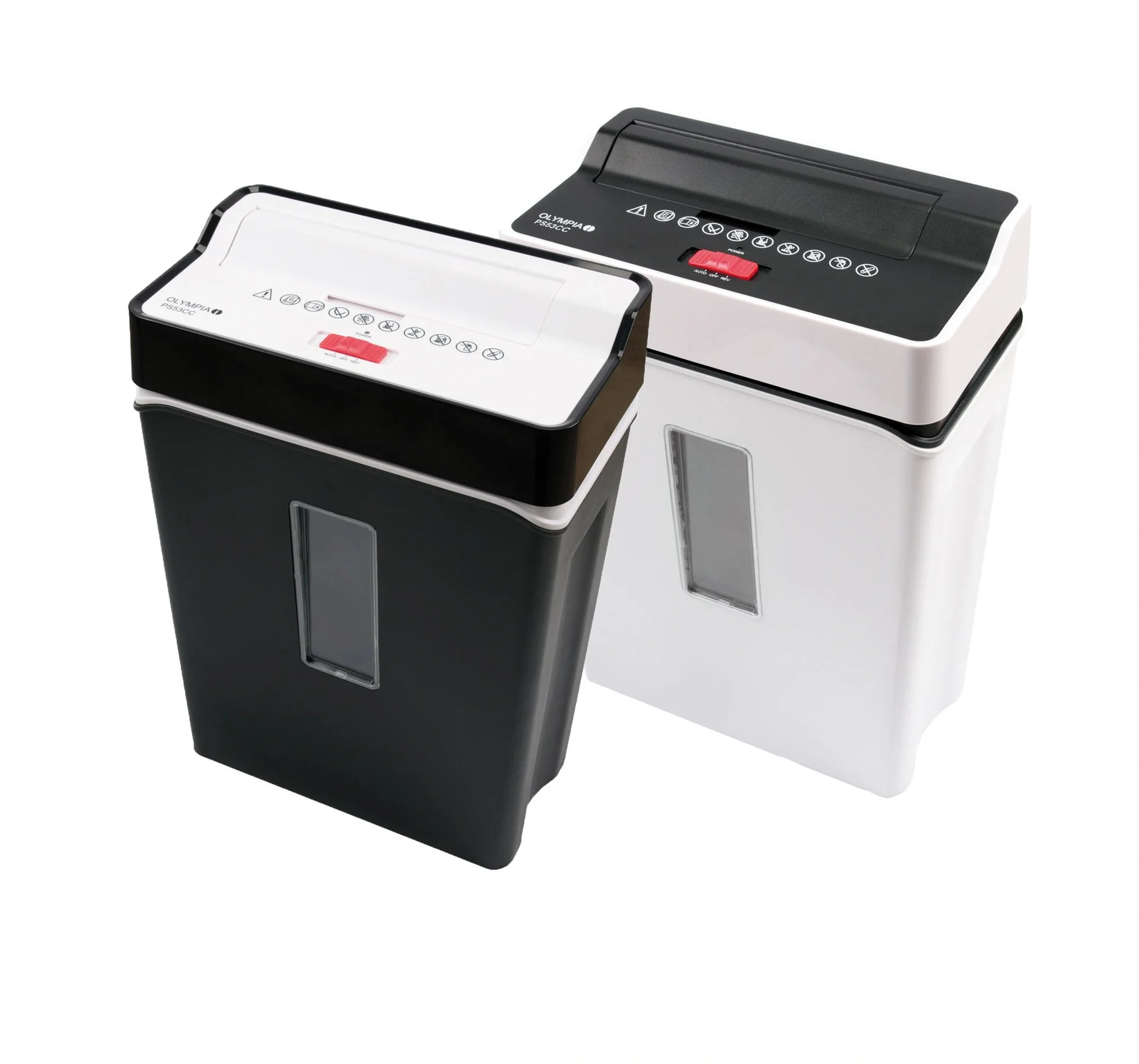 Aktenvernichter mit Partikelschnitt, Sicherheitsstufe P4, weiß - 3