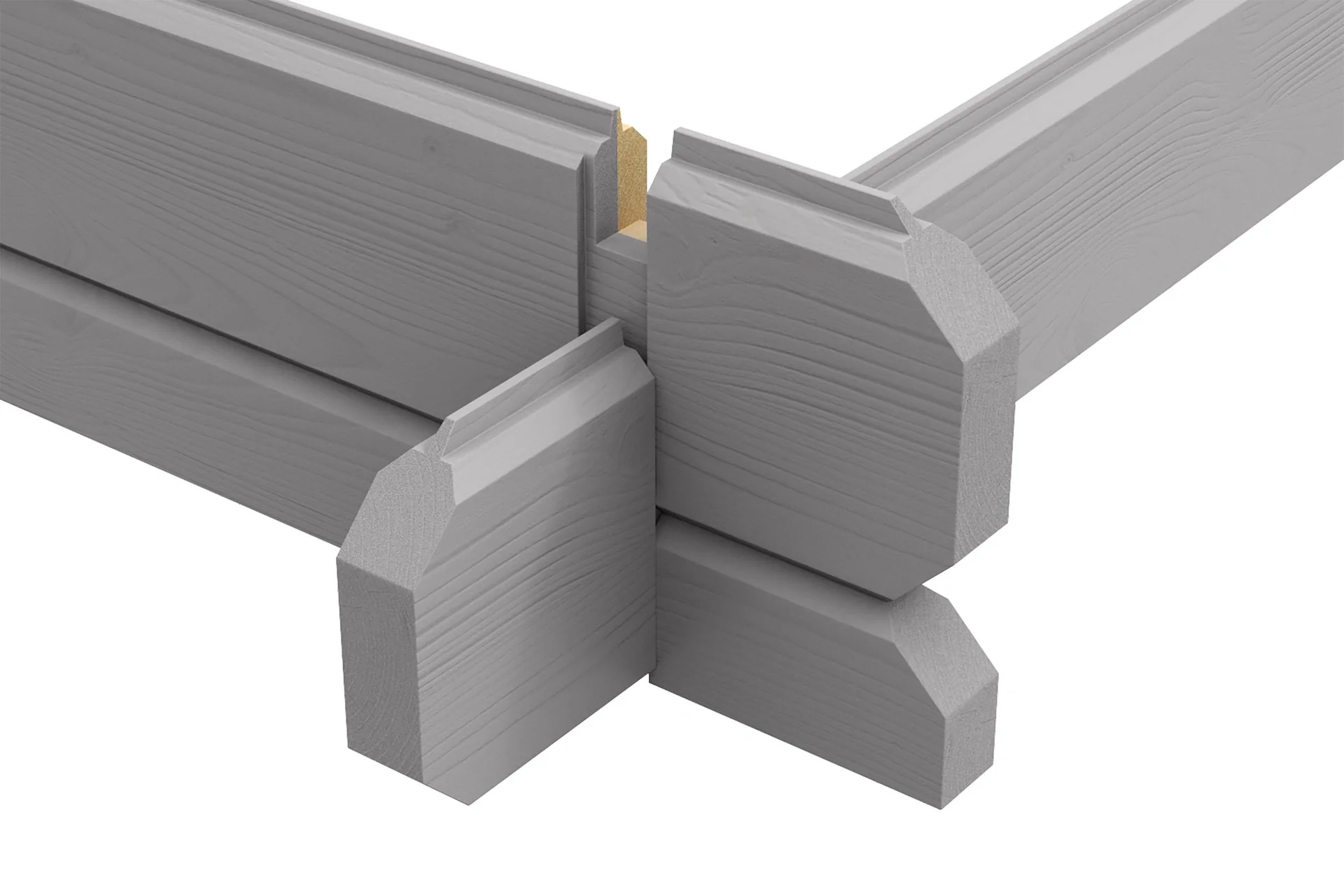 Gartenhaus 254 Gr.2, 394 x 296 x 222 cm hellgrau, Doppeltür, mit 2. Raum Einzeltür - 5