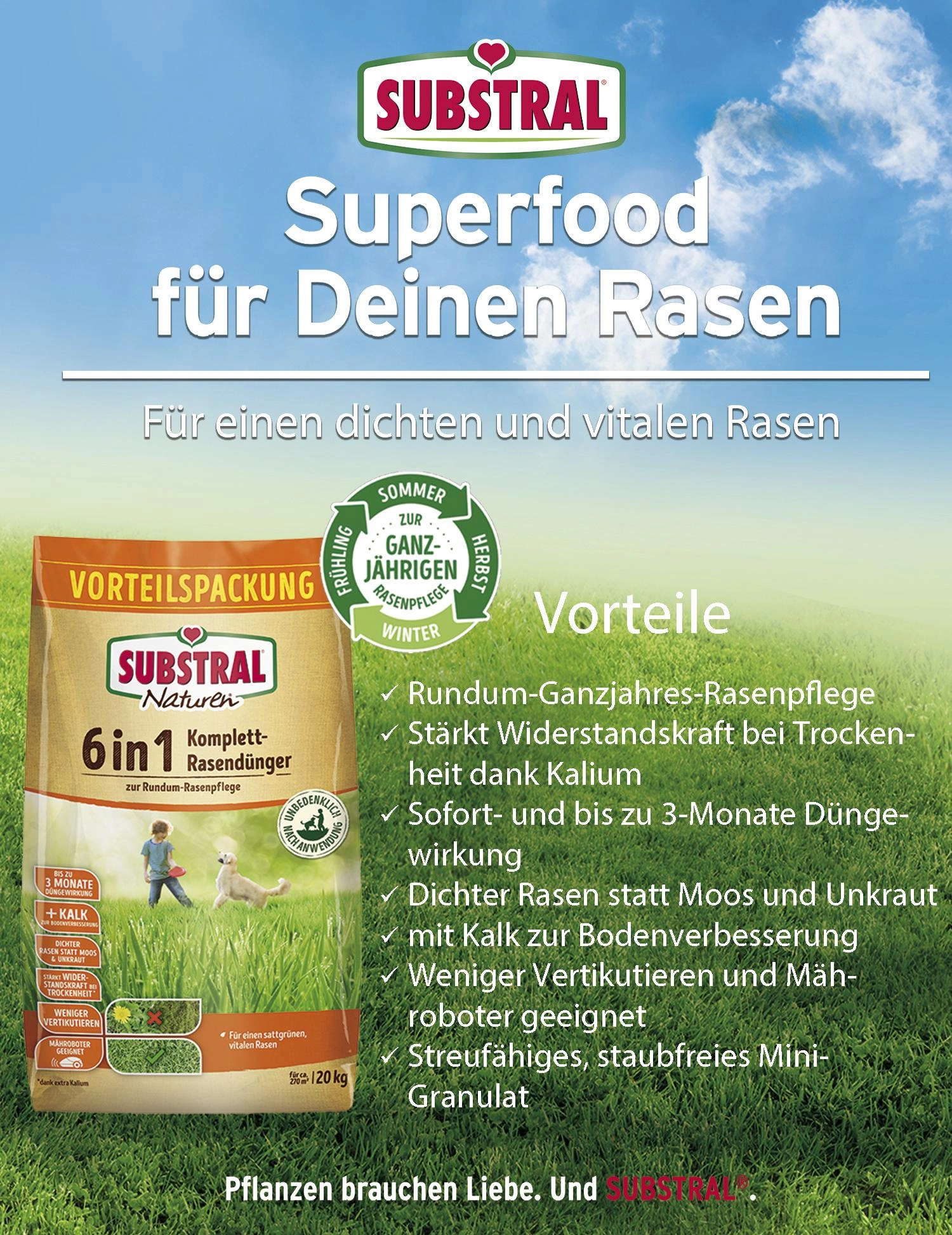 Komplett-Rasendünger 6 in 1 - 10 kg für 135 m² - 3