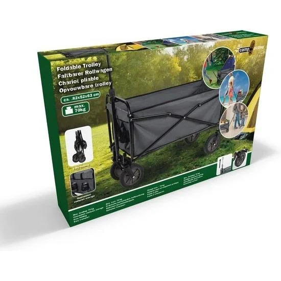 Camp Active Foldable Trolley / Trolley 82x52x63cm - Max. Belastbarkeit 70 kg - faltbar - 2