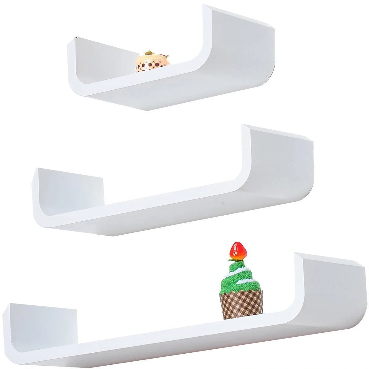 Wandregal 3 tlg. weiß - 1