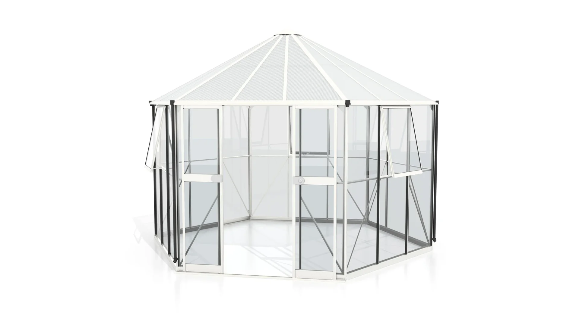 Gewächshaus Pi 9000 ESG/HKP weiß - 2