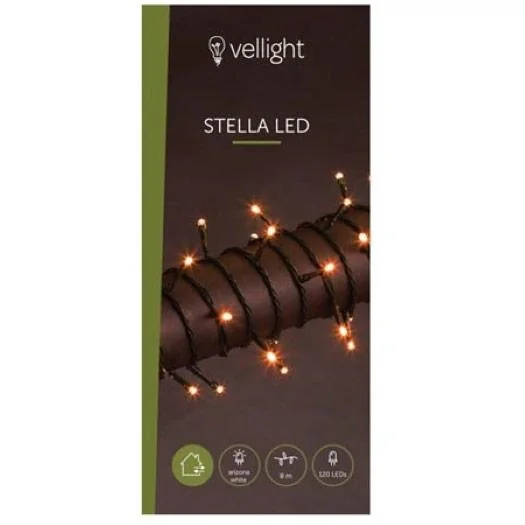 Vellight Weihnachtsbeleuchtung - 8m - 120 LEDs - Arizona Weiß - Innen & Außen - 5