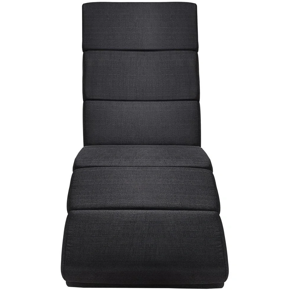 Relaxliege "London" Stoff anthrazit mit verchromten Beinen - 5