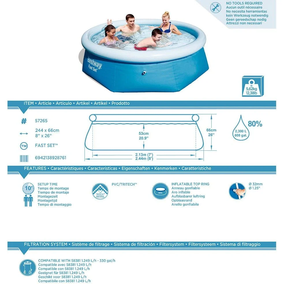 Schnell-Set-Pool 244x66 cm - 5