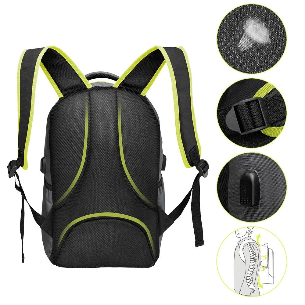 Sport- und Freizeit Rucksack 35L grau/grün - 8