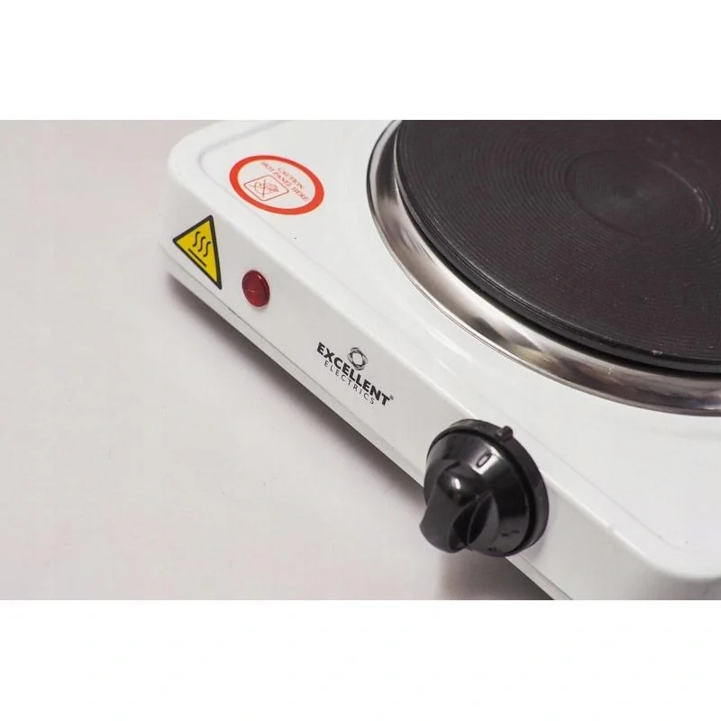 Kookplaat Basic Ø 16 cm elektrisch wit enkel pits 1000W 5-standen 22 x 22 x 7 cm - 2