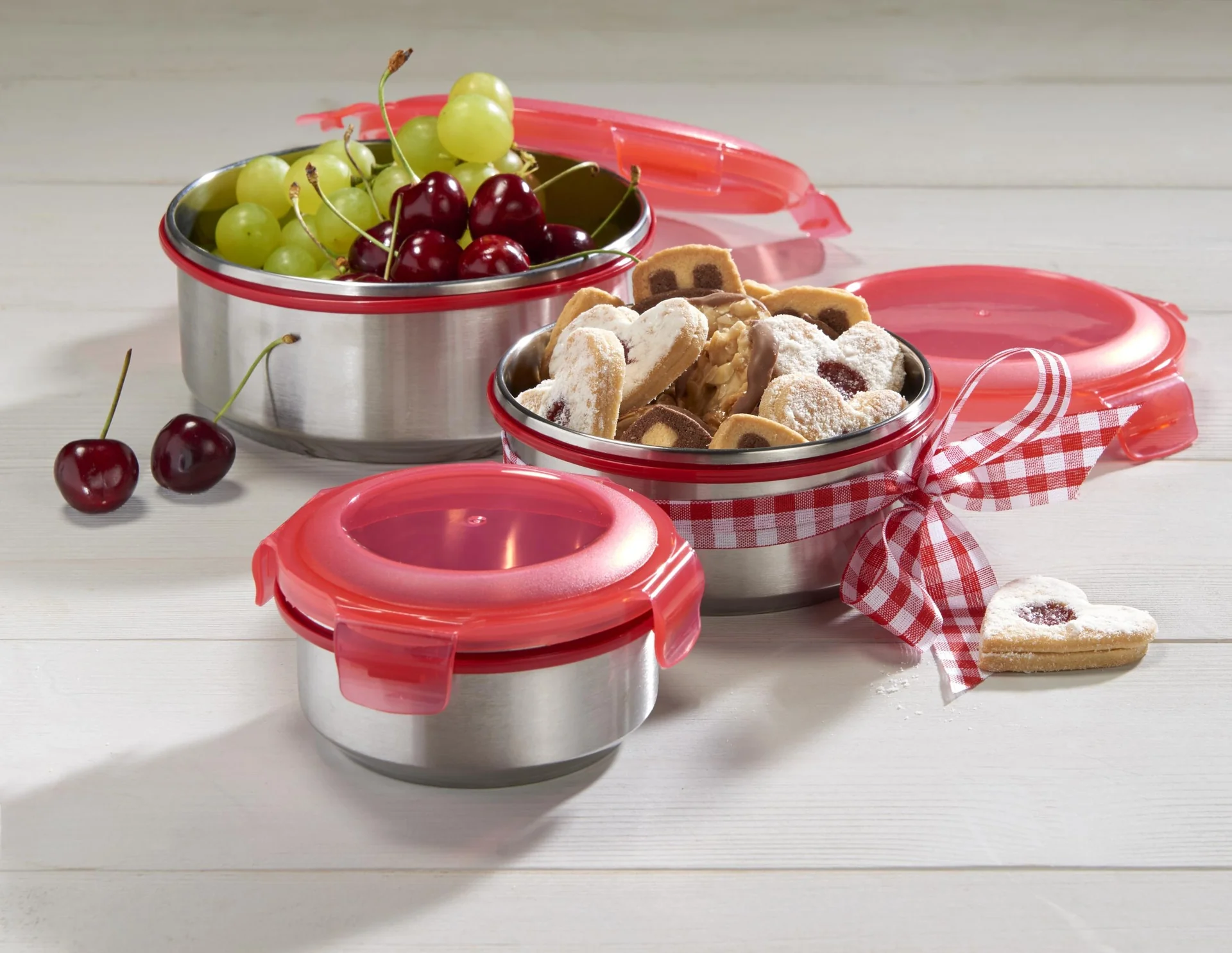 Edelstahl Klick-Dosen, 6-teilig - 2