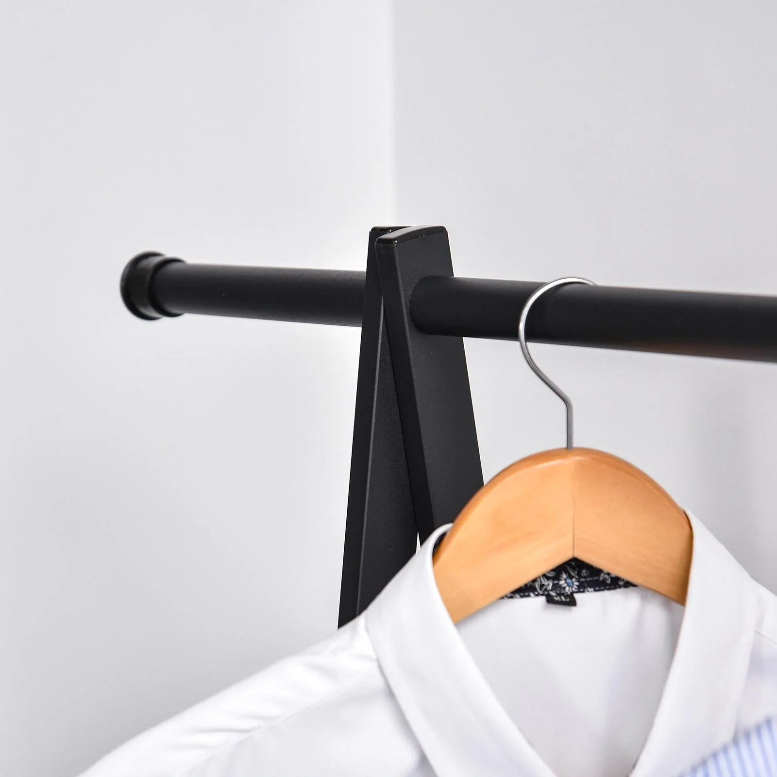 Garderobe mit Schuhablage, schwarz - 6