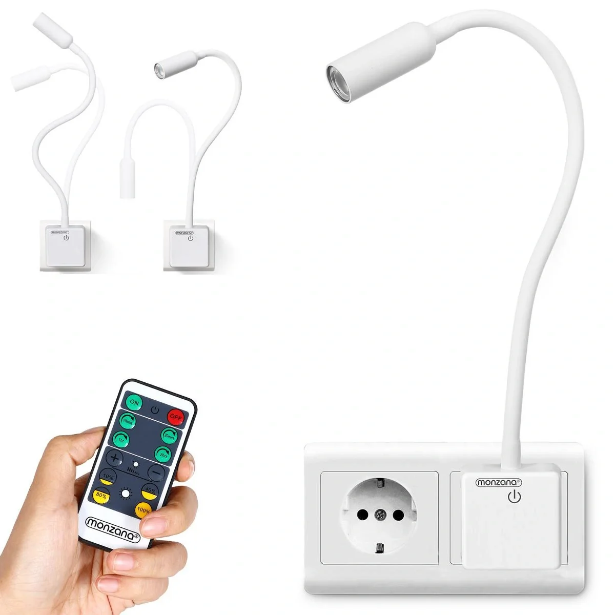 LED-Wandleuchte Svetloba Weiß mit Fernbedienung - 9