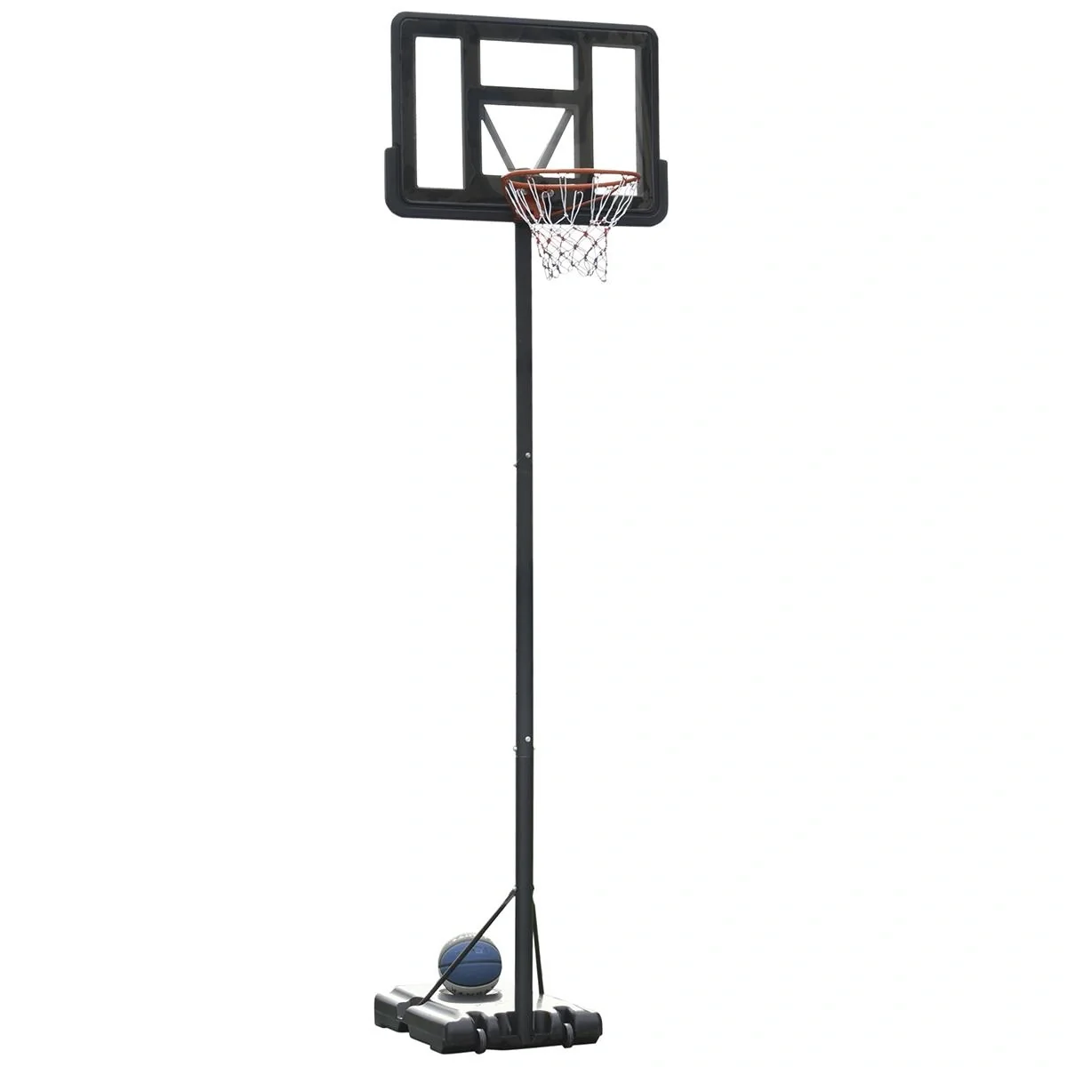 Basketballständer tragbar freistehend verstellbarer Basketballständer mit zwei beweglichen Rädern geeignet für den Außen - 4