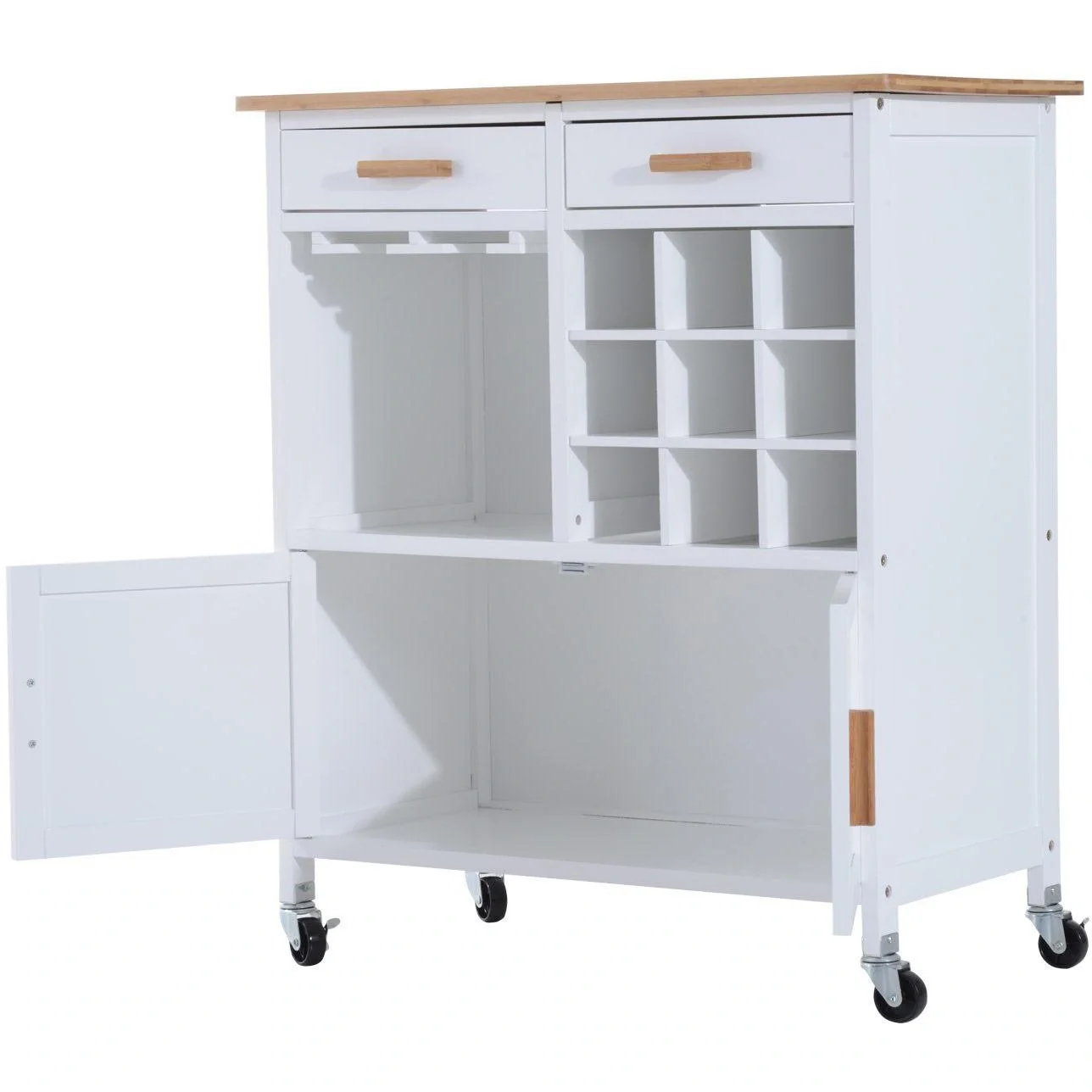 Küchenwagen Servierwagen mit Weinablage - 6