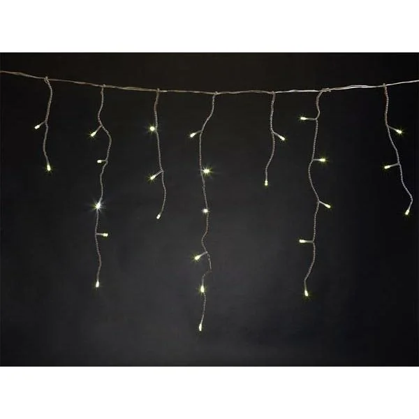 Vellight Eiszapfen-Weihnachtsbeleuchtung - 4 x 0,6 M - 144 LEDs - Warmweiß - Innen & Außen - 5