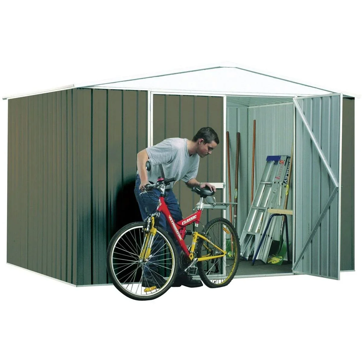 Absco Regent WG30292RK Metallschuppen - 300x292x206 cm - 6