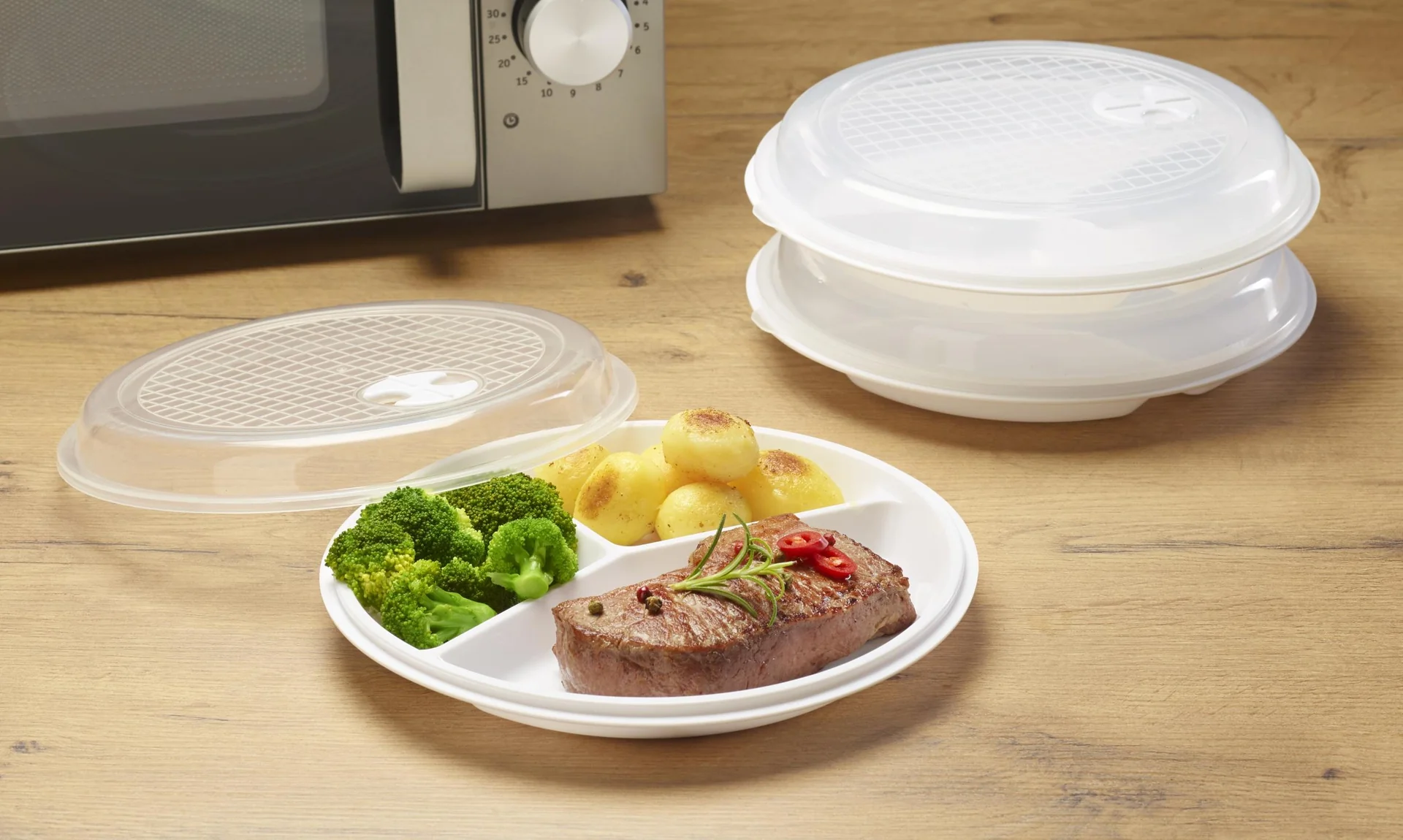 Mikrowellen-Teller-Set, 6-teilig - 4