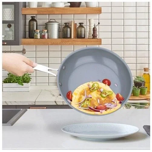 Keramik-Bratpfanne 3er-Set - 20, 24 und 28 cm - Grau - 10