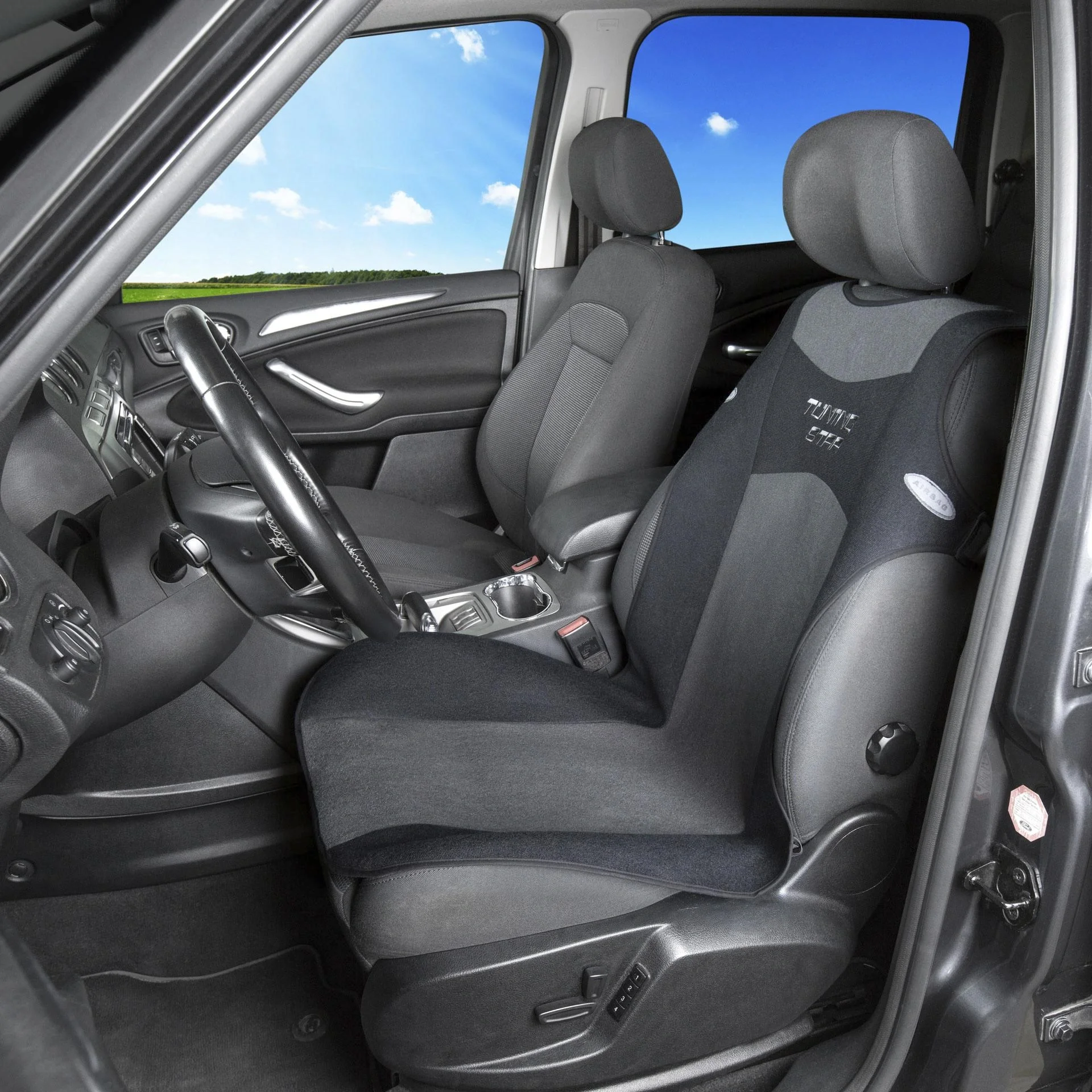 Autositzbezug Universalgröße Tuning Star anthrazit schwarz - 3