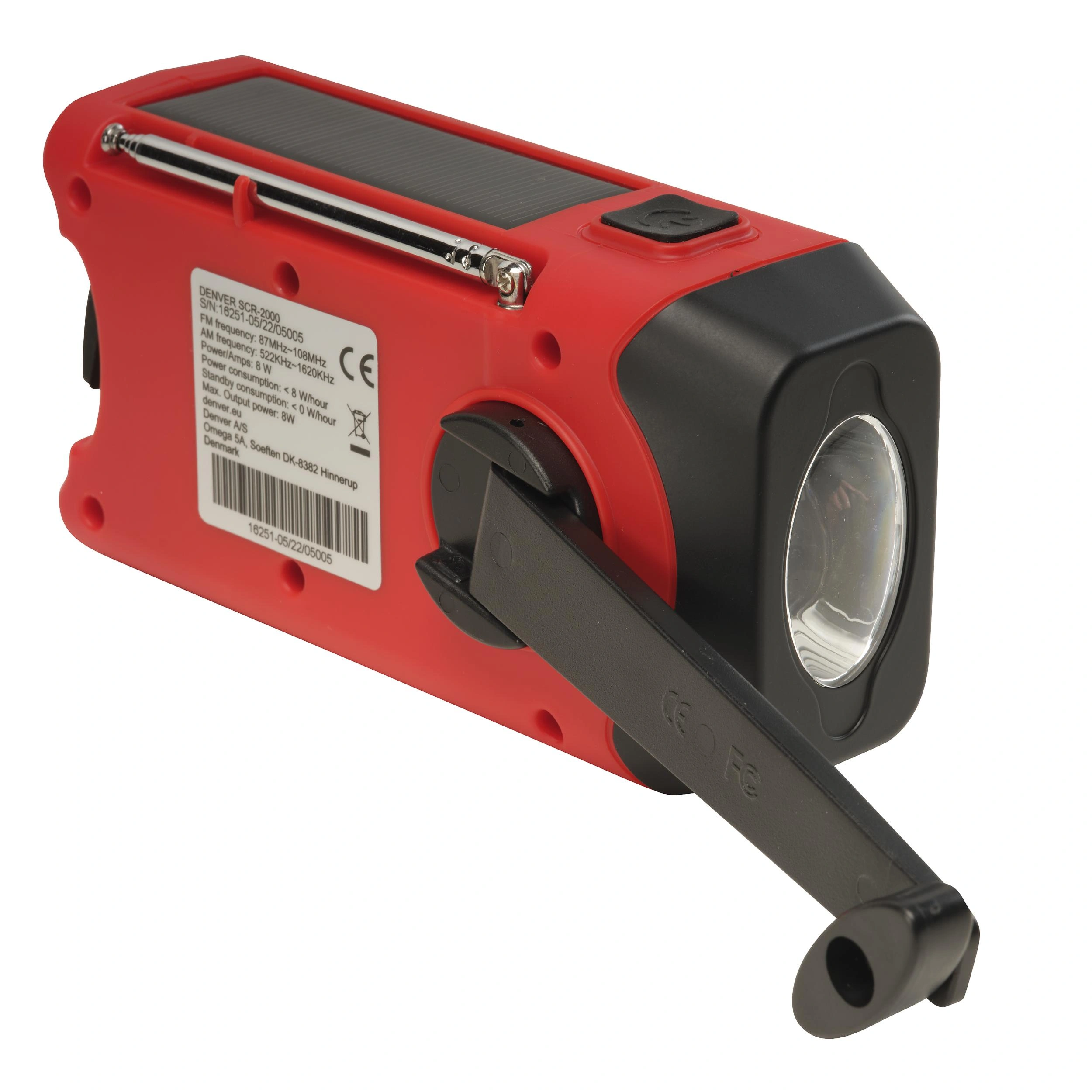 Tragbares Solar Kurbel Radio mit Taschenlicht, Akku- und Batteriebetrieb - 10