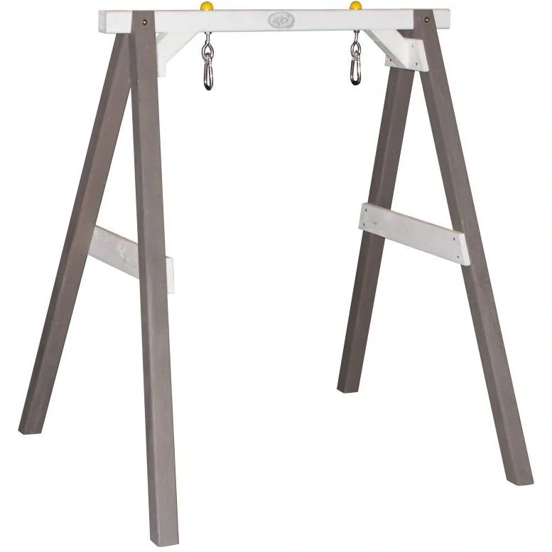 Babyschaukel Grau / weiß mit Sitz - 7
