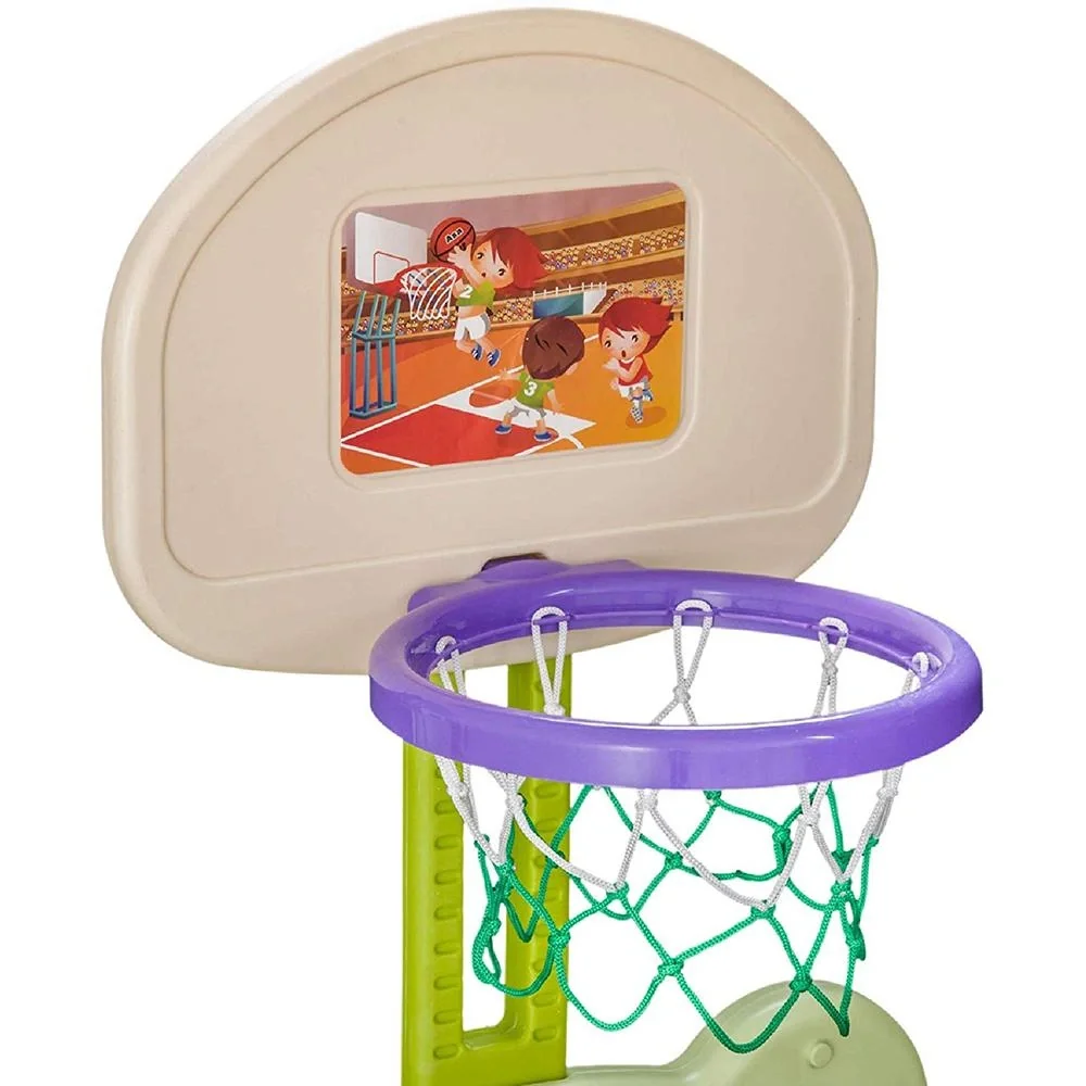 2 in 1 Fußball Basketball Basketballkorb Kinder Spielzeug Ball Grün L61 x B53 x H99 cm - 7