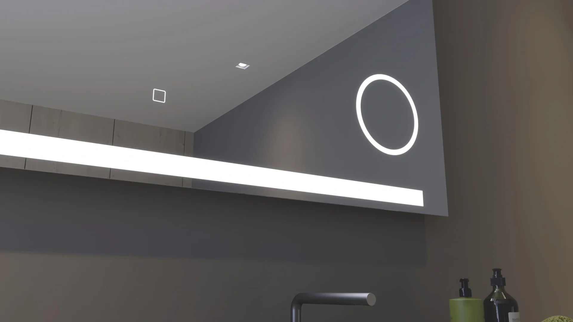 Badezimmerspiegel mit Beleuchtung, "King" - 120 x 60 cm - Lichtfarbe neutralweiß - Beleuchteter Kosmetikspiegel - 6