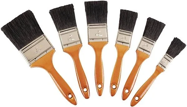 Flachpinsel Satz 6-teilig mit Chinaborsten - 1