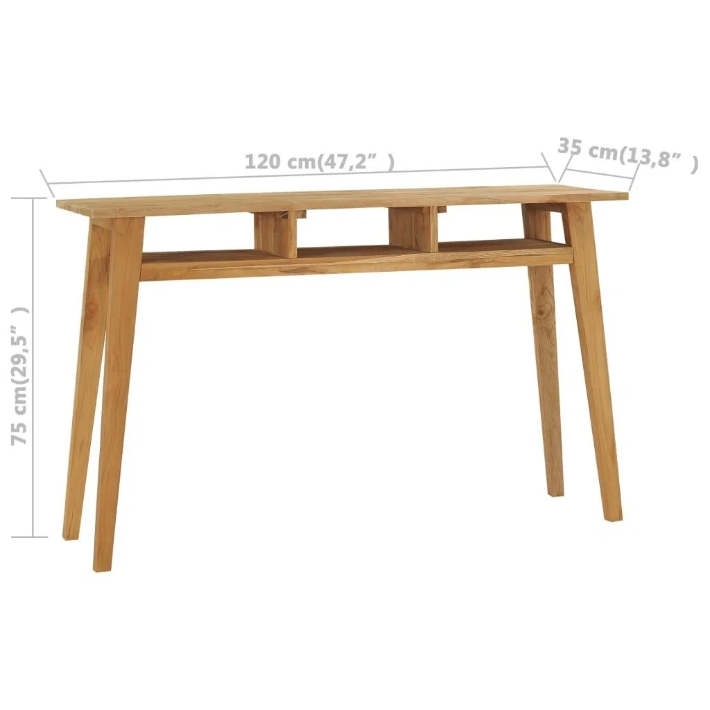 Wandtisch 120x35x75 cm Teak massiv - 5