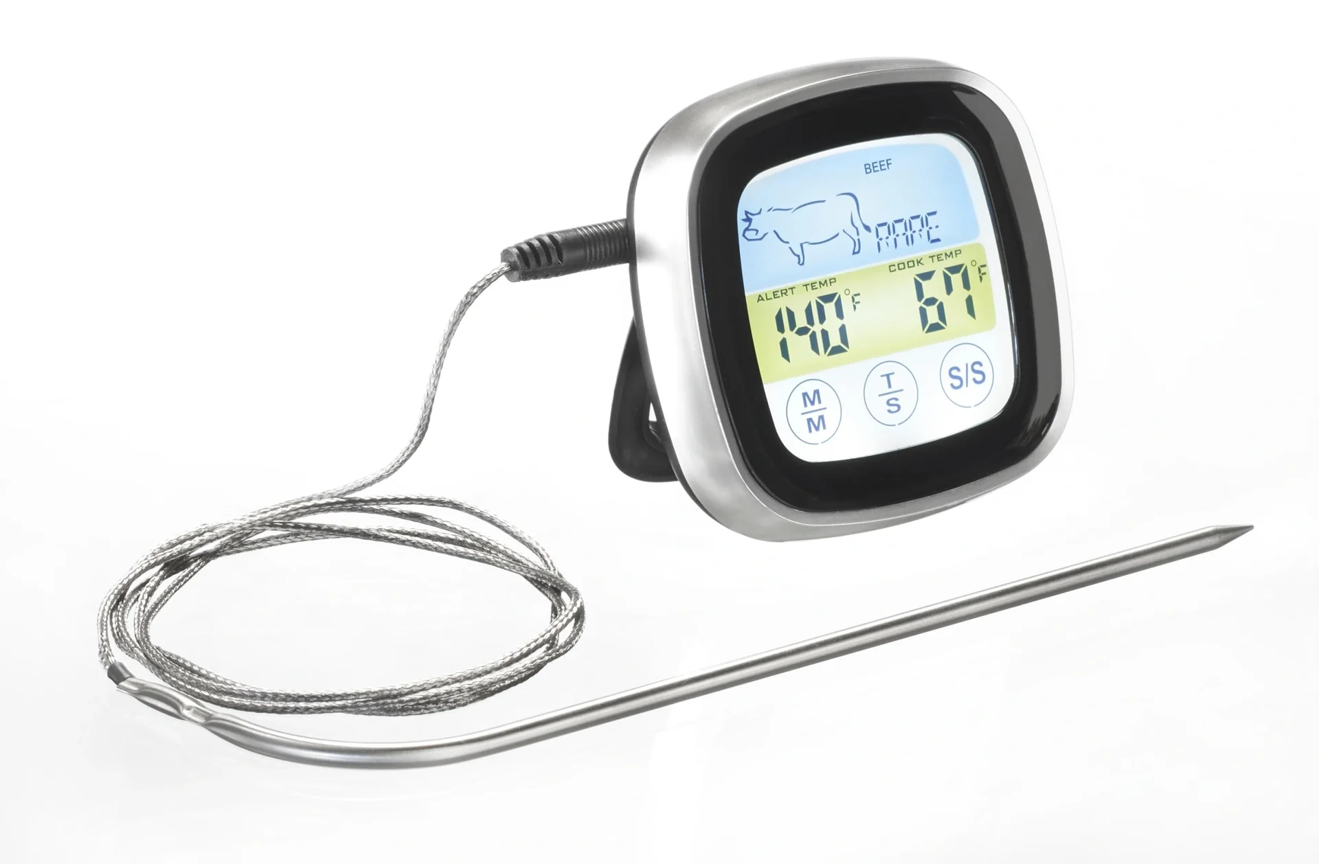 Digitales Brat- und Grill-Thermometer mit Touchscreen - 5