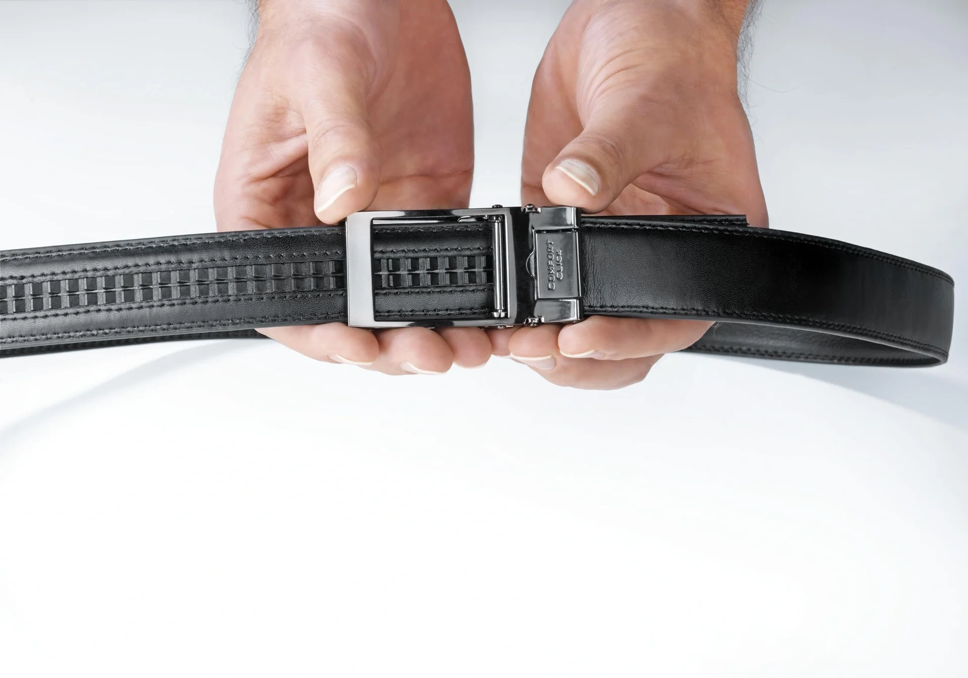 Automatik Click Gürtel, Leder, Farbe schwarz - 5