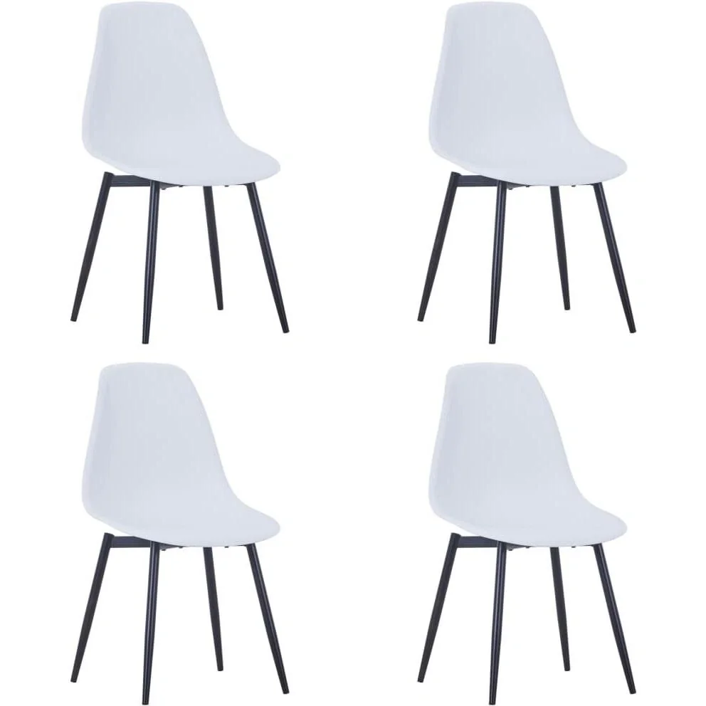 Esszimmerstühle 4 Stück PP weiß - 6