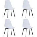 Esszimmerstühle 4 Stück PP weiß - 6