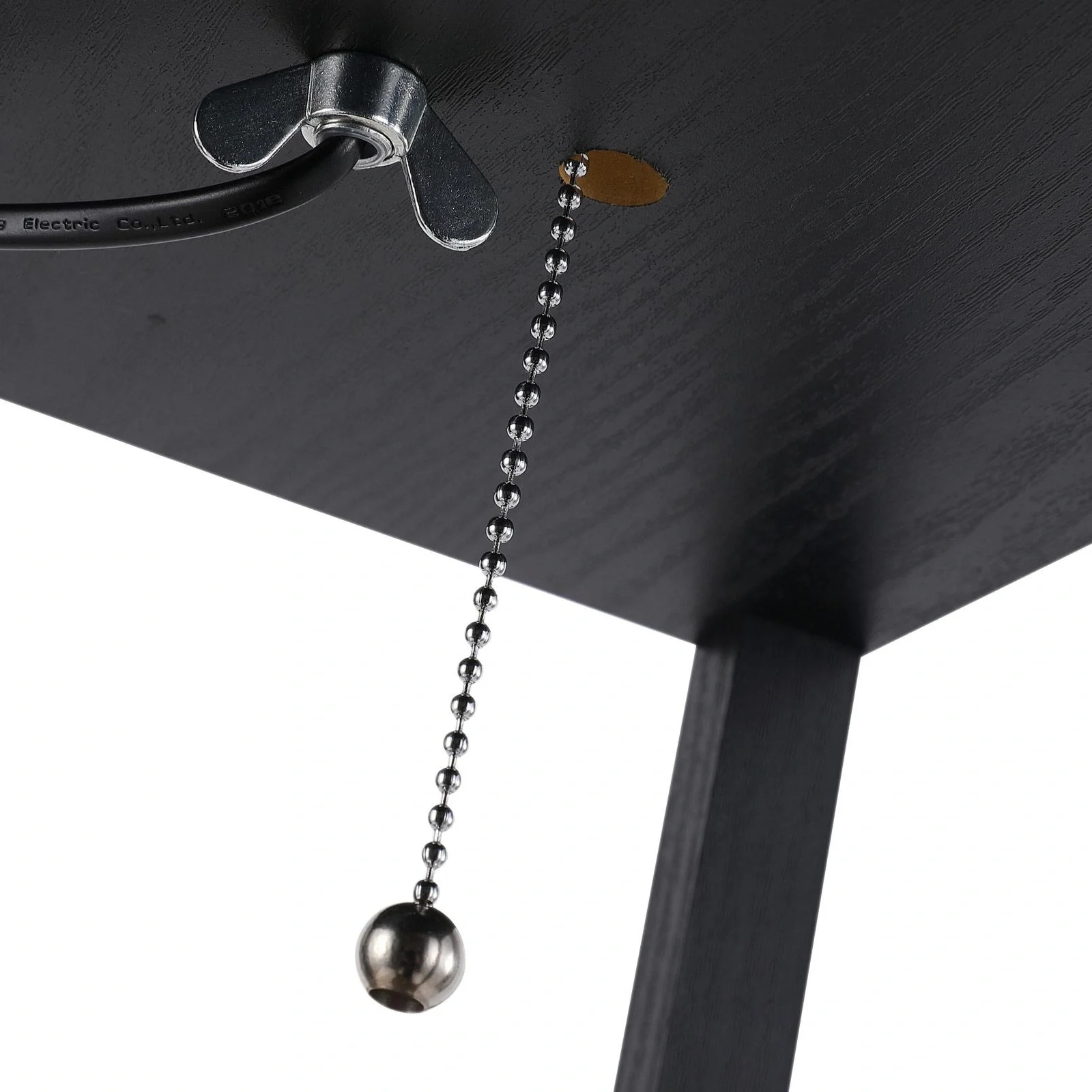 Stehleuchte Stehlampe mit Regalen Innenbeleuchte E27 bis 40W Holz Schwarz 26 x 26 x 160 cm - 6