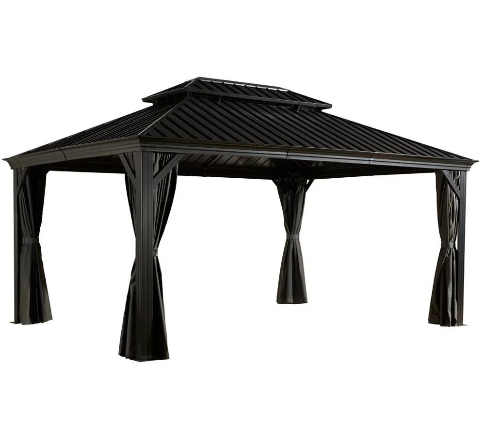 Vorhänge Mykonos/Messina 12 x 16 dunkelgrau - 4