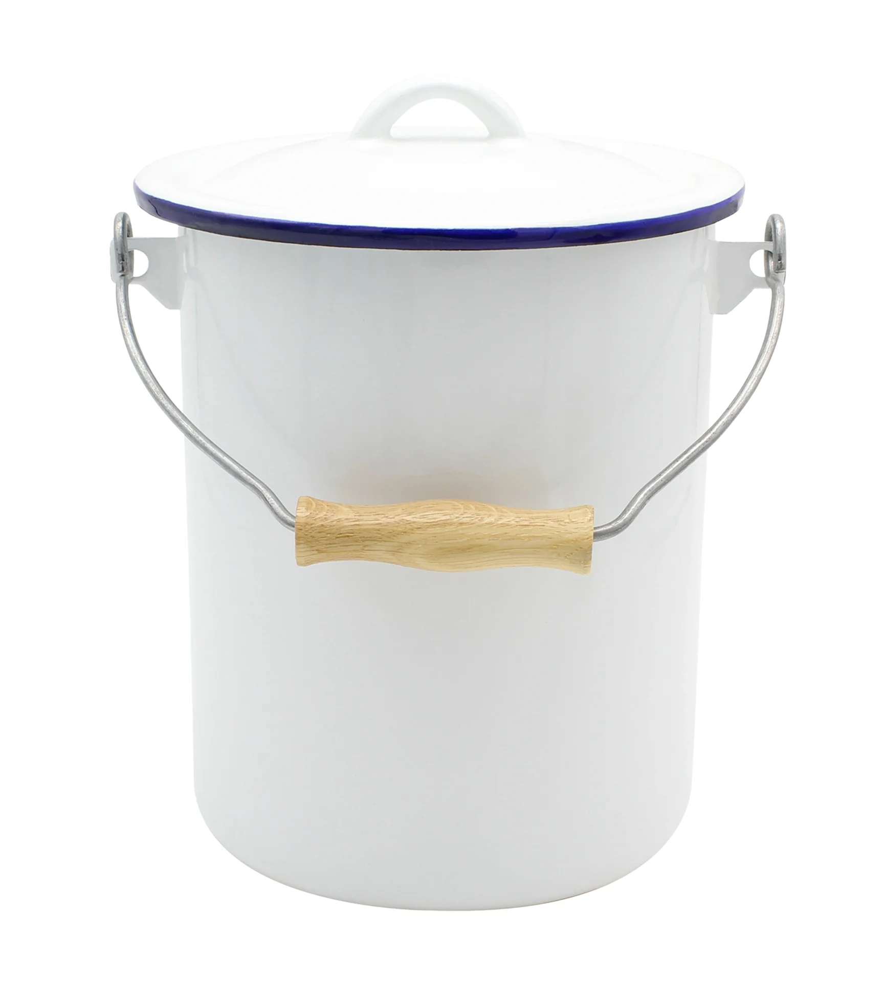 Mülleimer weiß mit Deckel 3 L - 1