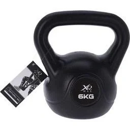 Kettlebell - 6KG und 2 Stück Kurzhantel - 2x 2KG - Schwarz - 3