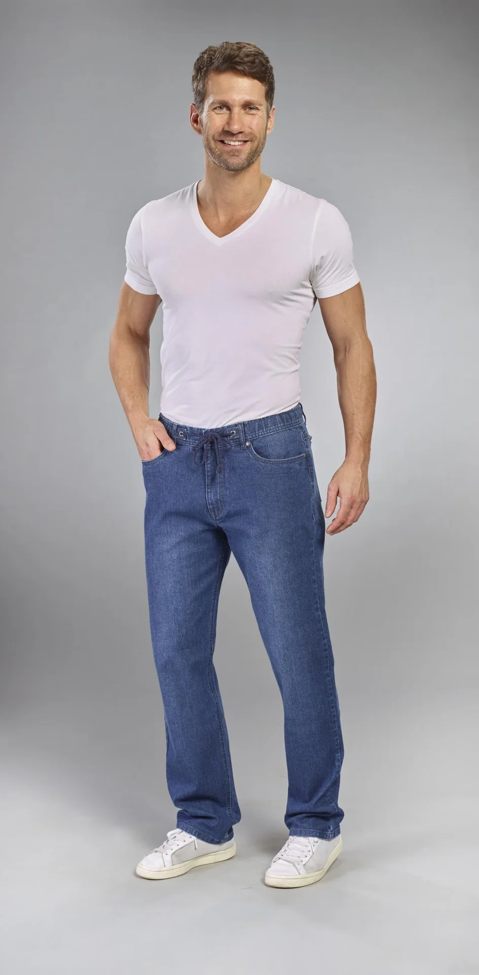 Jeans Traveller Fit, Farbe bluestone, Gr.58 - 3