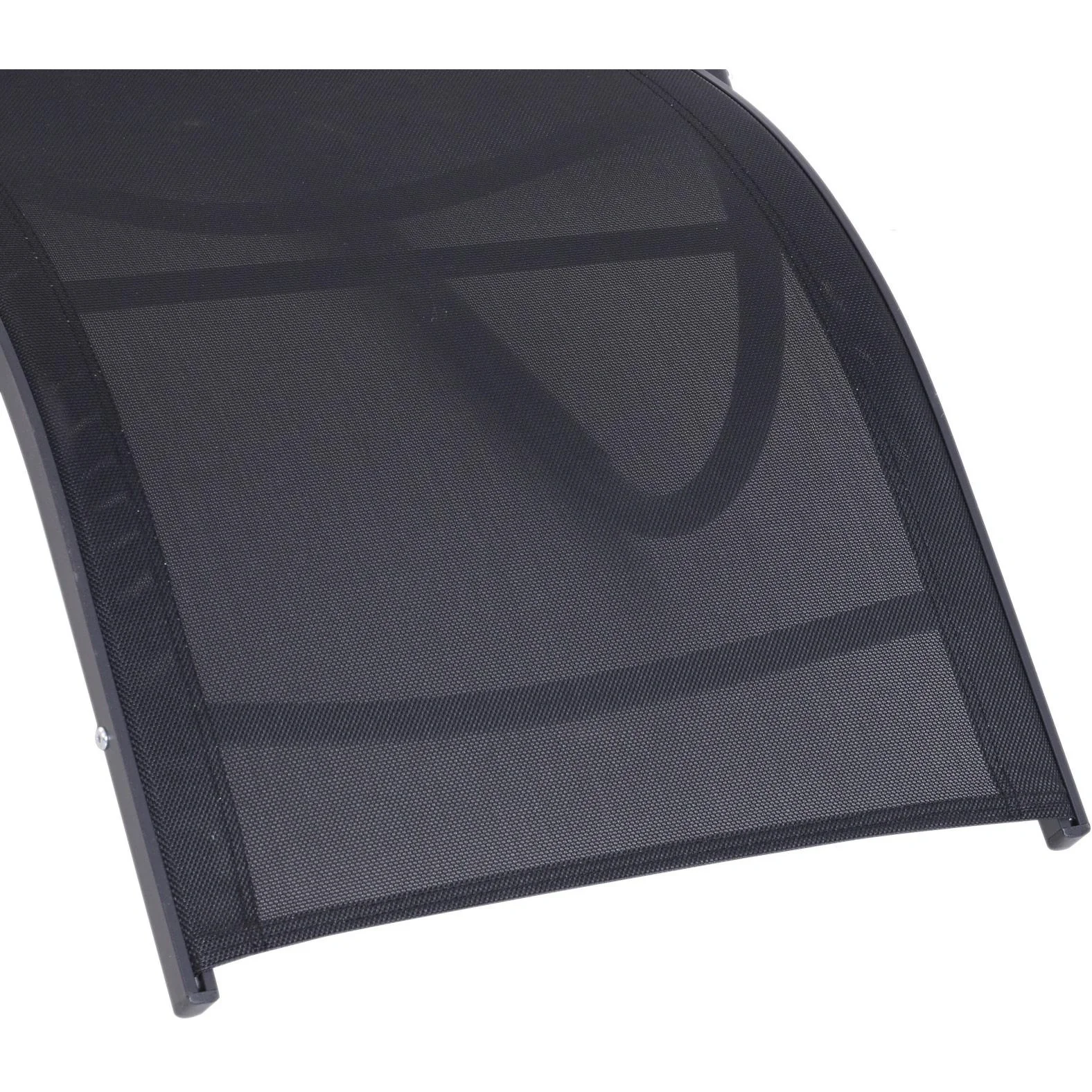 Gartenliege Sonnenliege Stoffliege mit Kissen Relaxliege ergonomisch wetterbeständig Aluminium Schwarz 150 x 63 x 89 cm - 8