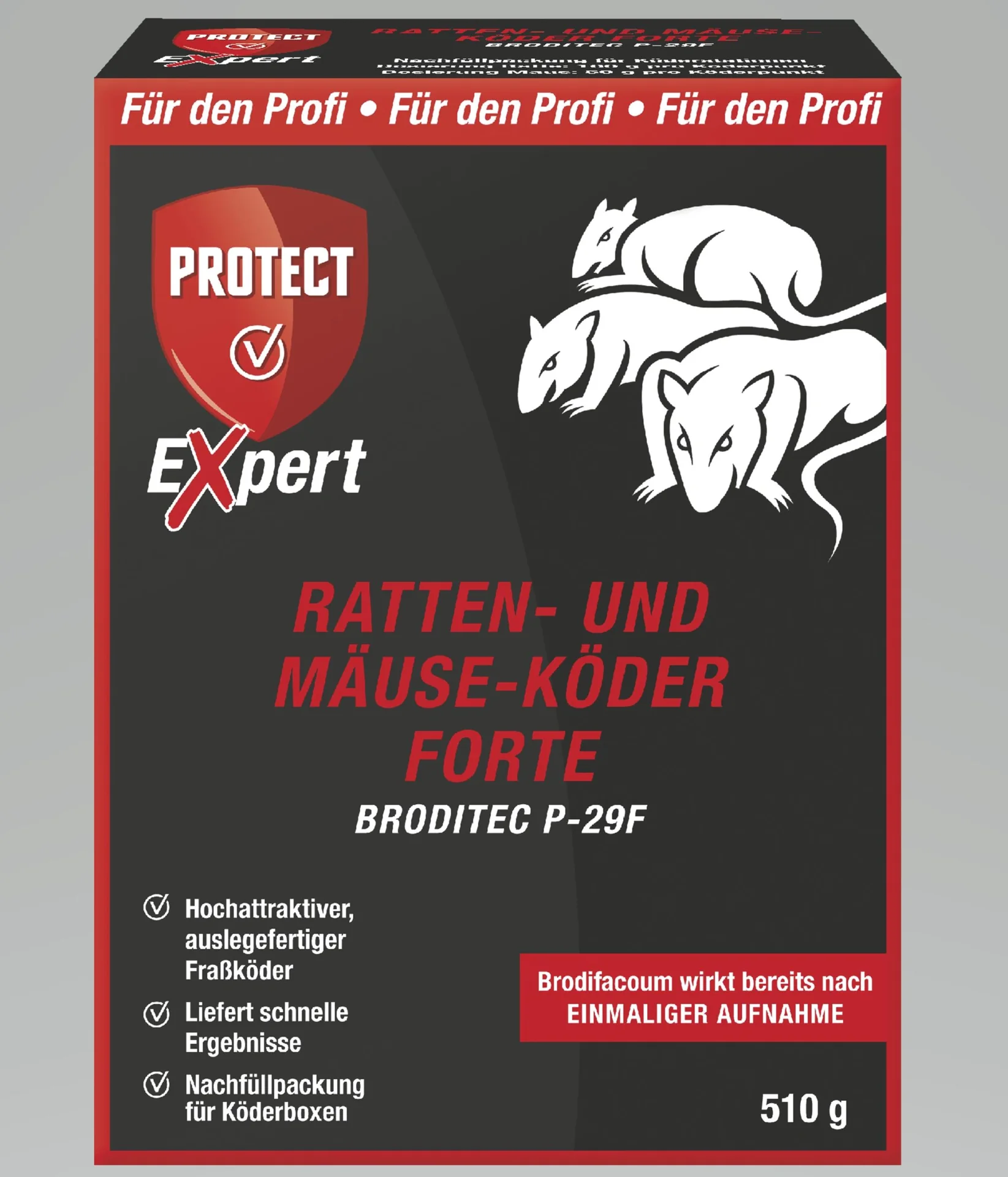 Ratten- und Mäuseköder Forte, 510 g - 1