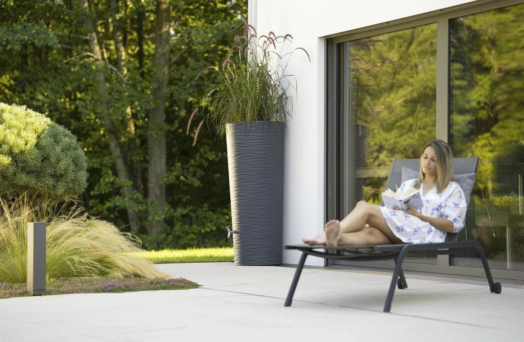 Regenspeicher / Regentonne NATURA 2in1 350 L, graphite grey - 6