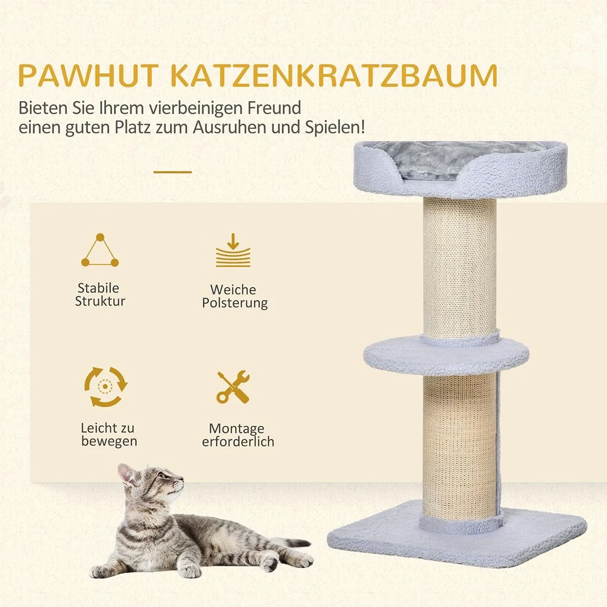 Katzenbaum Spielbaum Kratzstamm mi - 5