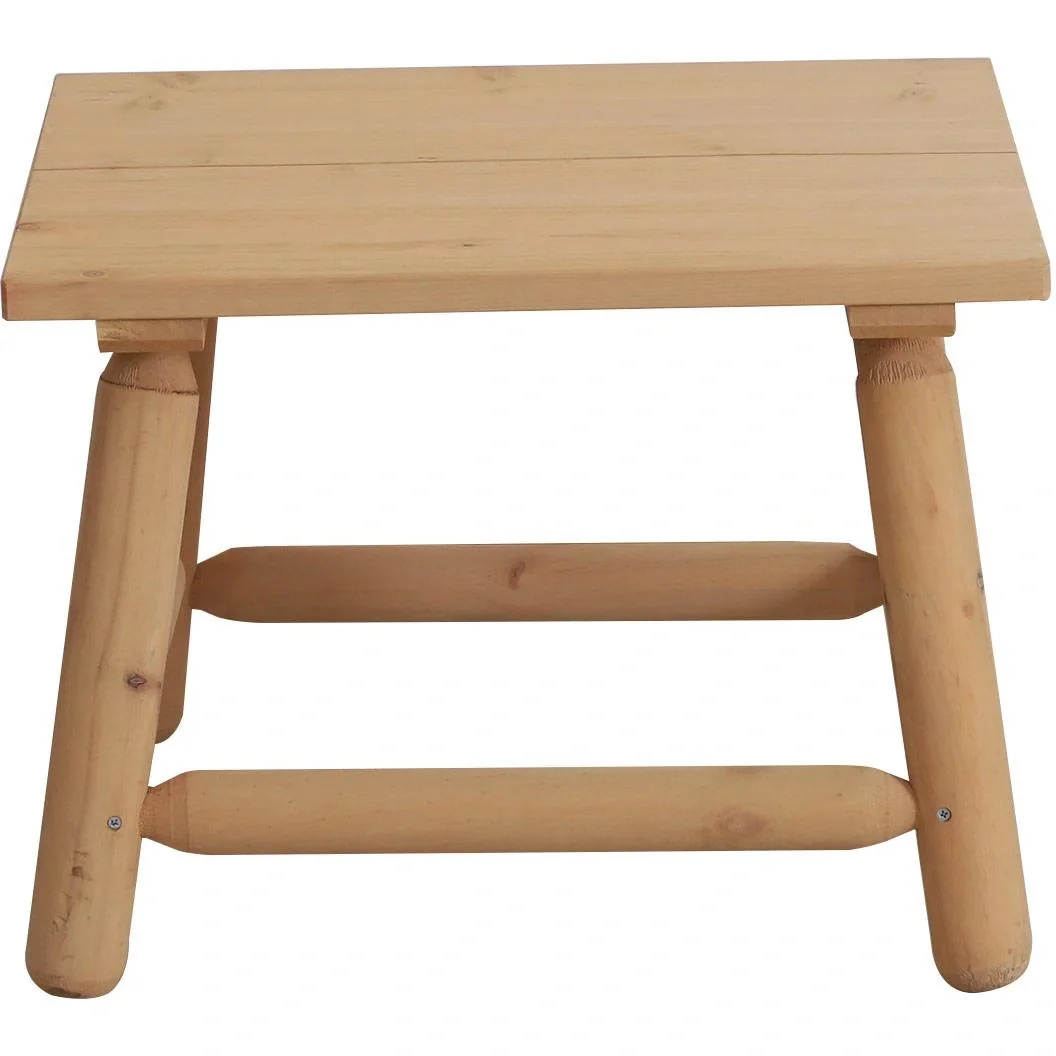 Holzhocker Nachttisch Blumenständer Kinderstuhl Schemel Allzweck Tannenholz Natur 60 x 50 x 45 cm - 6